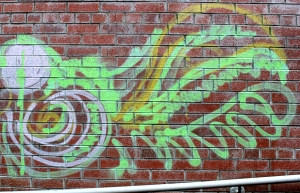 Carmarthen Graffiti dragon head
